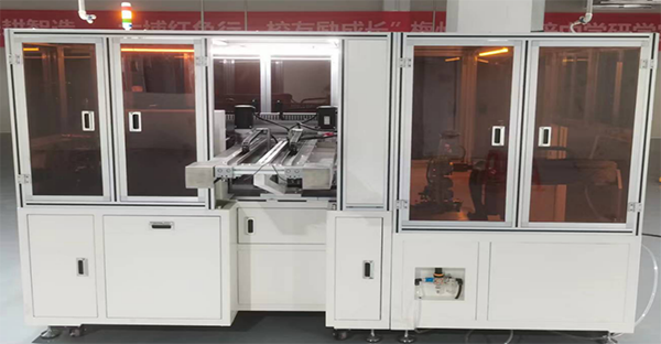 热管自动载盘取料--镭射--拔棒 --软管--定长切尾--旋转焊尾自动线体